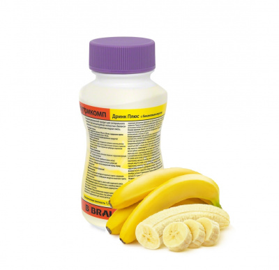Нутрикомп Дринк Плюс банановый 200 мл. в пластиковой бутылке купить оптом в Владикавказе