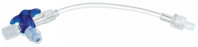 Кран 3-ходовой Дискофикс С с Сэйффлоу 360° синий линия 50 см купить оптом в Владикавказе