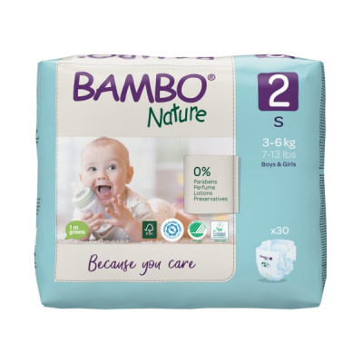 Эко-подгузники Bambo Nature 2 (3-6 кг), 30 шт купить оптом в Владикавказе