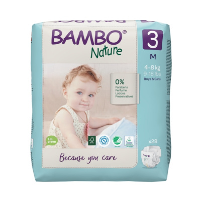 Эко-подгузники Bambo Nature 3 (4-8 кг), 28 шт купить оптом в Владикавказе